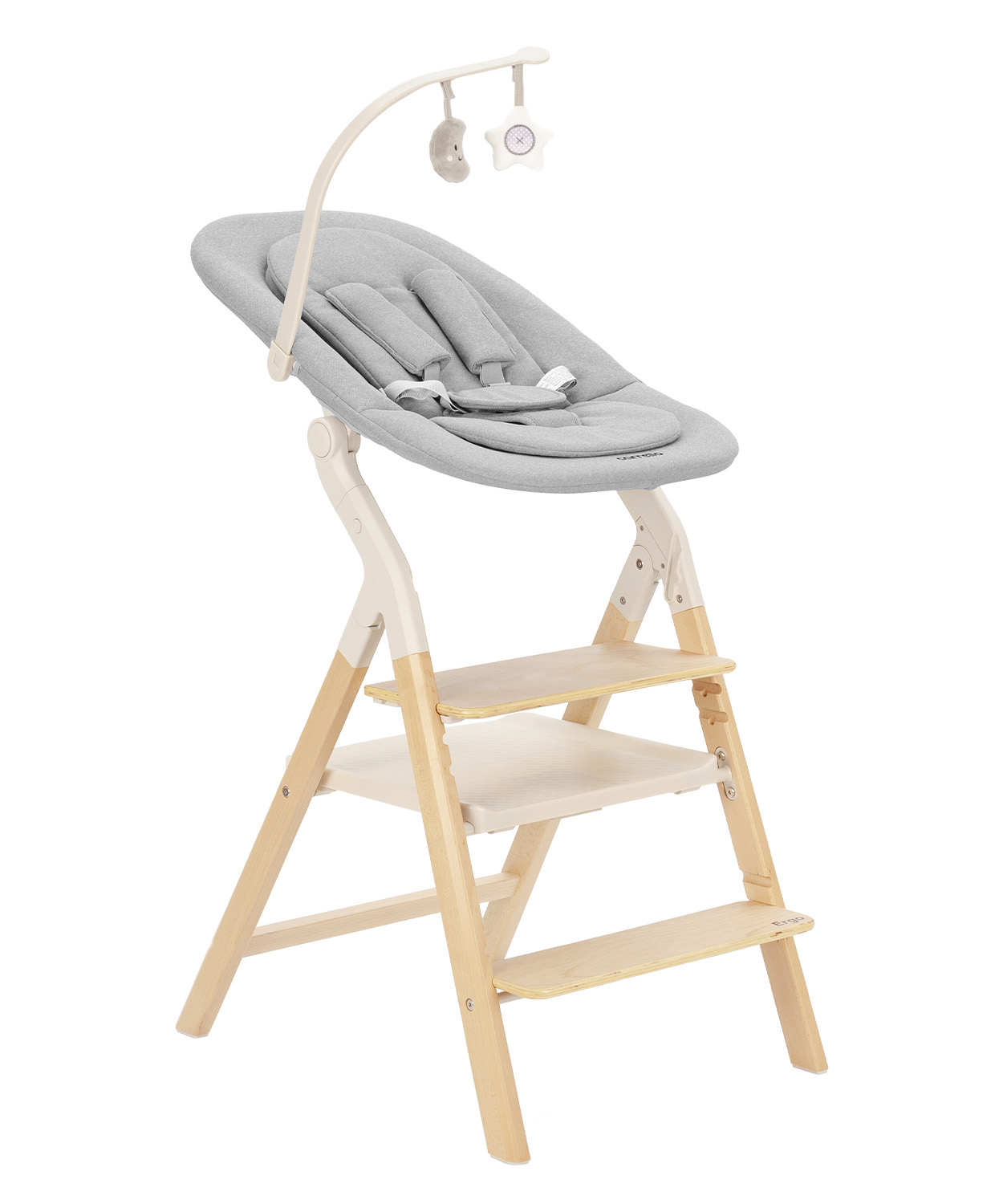 Шезлонг, стульчик для кормления, приставной стул и обучающая башня Ergo